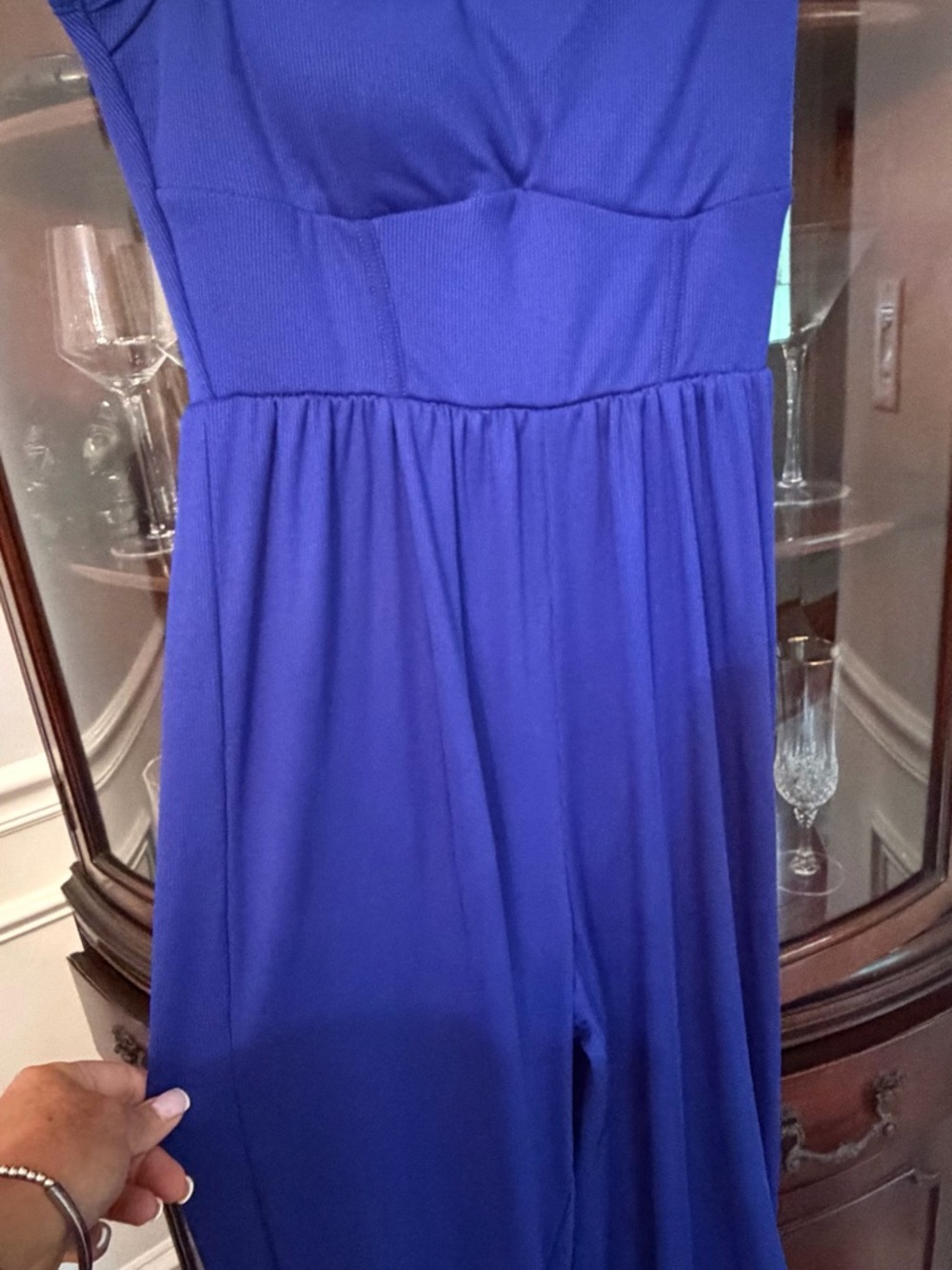 Womens Royal Blue One-Piece Jumpsuit